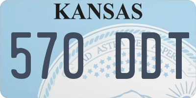 KS license plate 570DDT