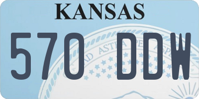 KS license plate 570DDW