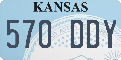 KS license plate 570DDY