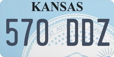 KS license plate 570DDZ