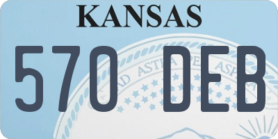 KS license plate 570DEB