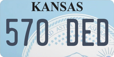 KS license plate 570DED