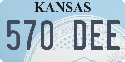 KS license plate 570DEE