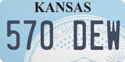 KS license plate 570DEW