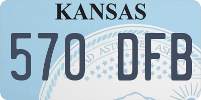 KS license plate 570DFB