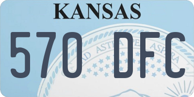 KS license plate 570DFC