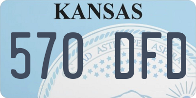 KS license plate 570DFD