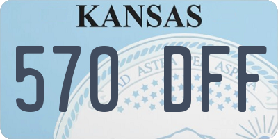 KS license plate 570DFF