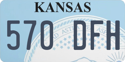 KS license plate 570DFH