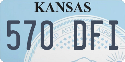 KS license plate 570DFI