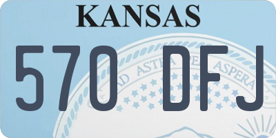 KS license plate 570DFJ