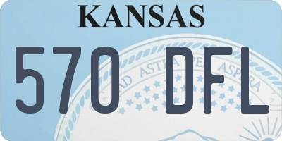 KS license plate 570DFL