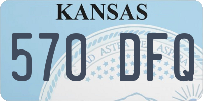 KS license plate 570DFQ