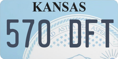 KS license plate 570DFT