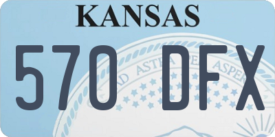 KS license plate 570DFX