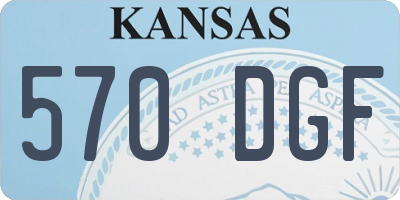 KS license plate 570DGF