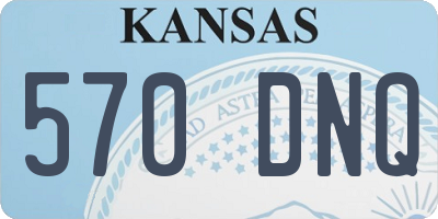 KS license plate 570DNQ