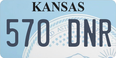 KS license plate 570DNR