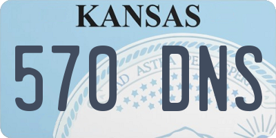 KS license plate 570DNS