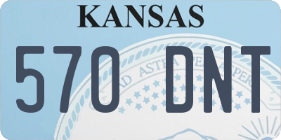 KS license plate 570DNT