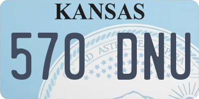 KS license plate 570DNU
