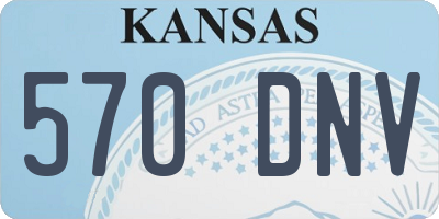 KS license plate 570DNV