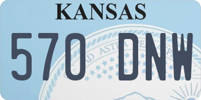 KS license plate 570DNW