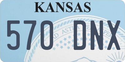 KS license plate 570DNX