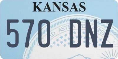 KS license plate 570DNZ