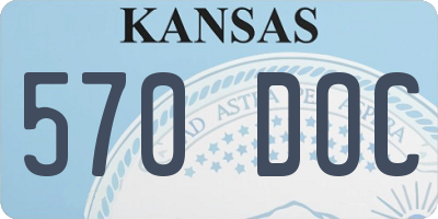 KS license plate 570DOC
