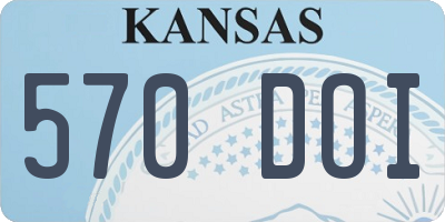 KS license plate 570DOI