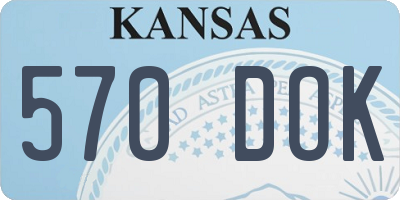 KS license plate 570DOK