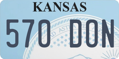 KS license plate 570DON