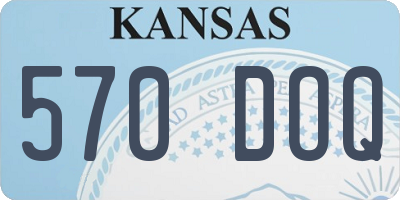 KS license plate 570DOQ