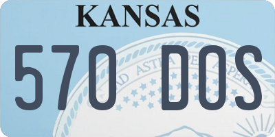 KS license plate 570DOS