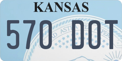 KS license plate 570DOT