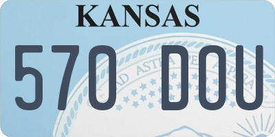 KS license plate 570DOU
