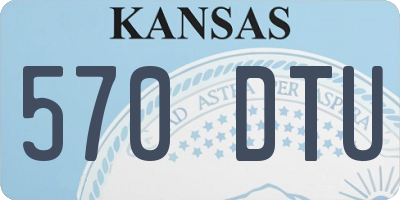 KS license plate 570DTU