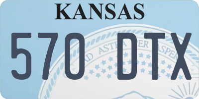 KS license plate 570DTX