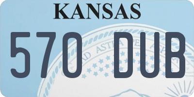 KS license plate 570DUB