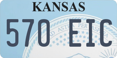 KS license plate 570EIC