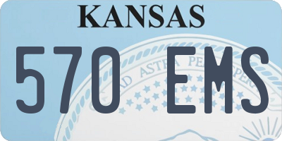 KS license plate 570EMS