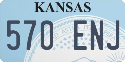 KS license plate 570ENJ