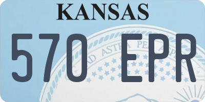KS license plate 570EPR