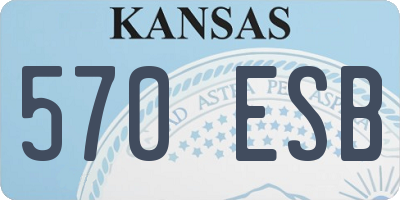 KS license plate 570ESB