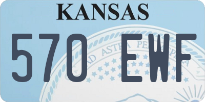 KS license plate 570EWF