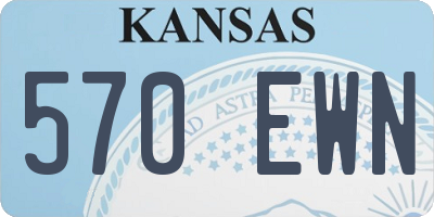 KS license plate 570EWN