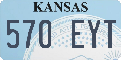 KS license plate 570EYT