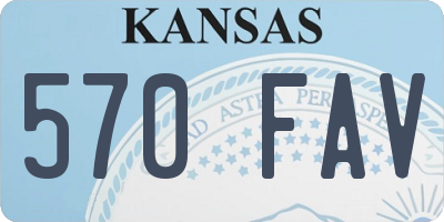 KS license plate 570FAV