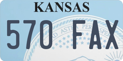 KS license plate 570FAX